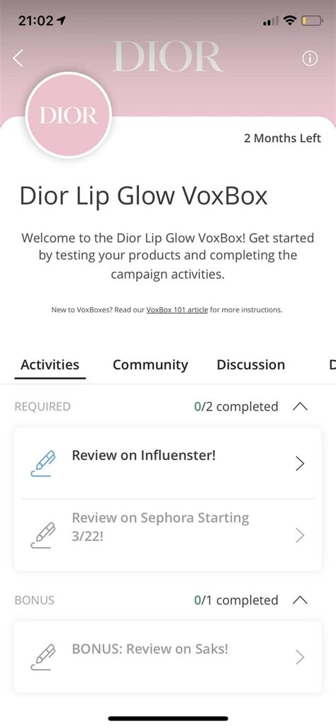 Dior Lip Glow Voxbox Campaign! : r/Influenster 